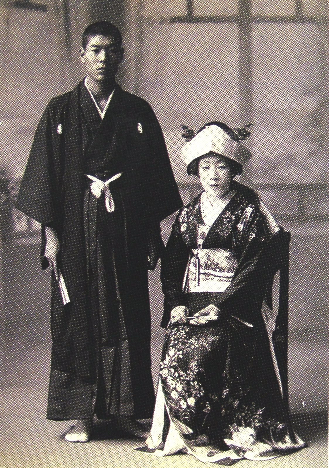 吉田鉄郎と芳枝夫人の婚礼写真