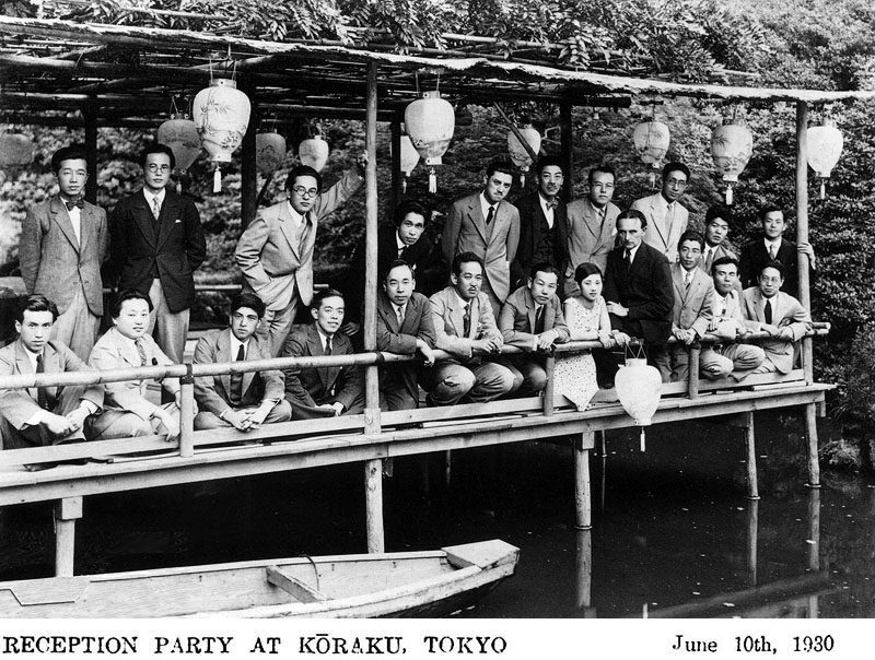 1930年、後楽園でのレセプション