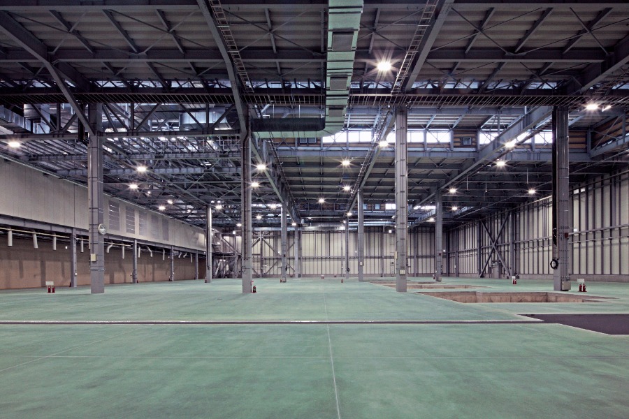 別川製作所新塗装工場増築工事 - 内観
