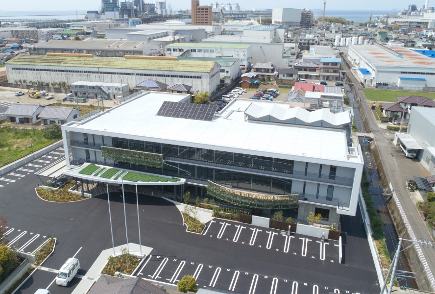 福助工業新本社事務所ビル　鳥瞰