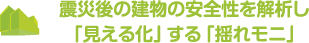 震災後の建物の安全性を解析し「見える化」する「揺れモニ」