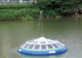 太陽光発電による水浄化システム「ソーラーUFO」01