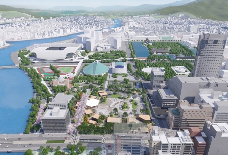広島市中心部の顔となる市民公園 New Hiroshima Gatepark いよいよ着工 22年 ニュースリリース 企業情報 Nttファシリティーズ