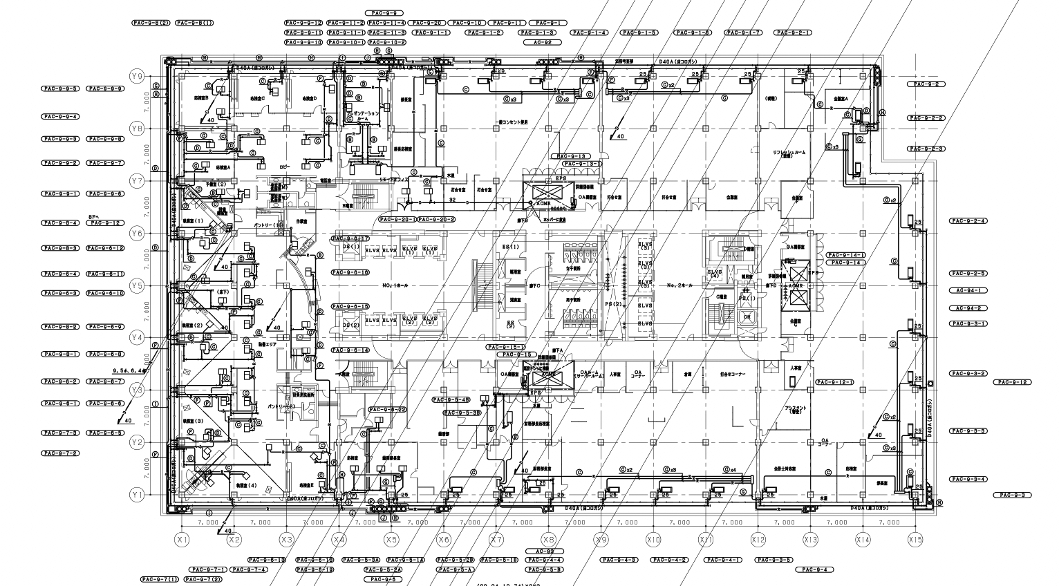 図7 9F空調配管図