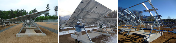 太陽光電池アレイ用手動式傾斜角可変架台