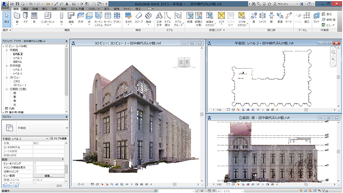 図　建造文化財が3Dモデル化