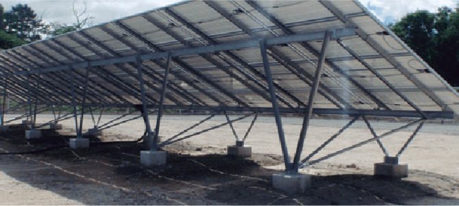 嵩上げ架台（積雪対応）の写真